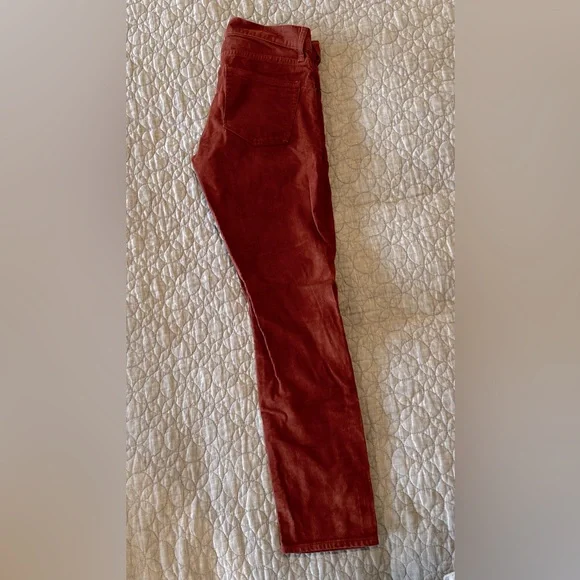 JCrew 250 Tapered Leg Corduroy in Rust NWT